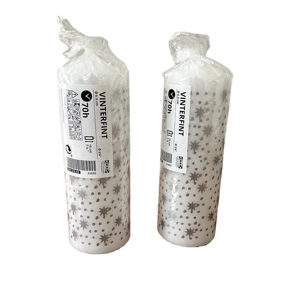IKEA VINTERFINT Unscented White & Silver Tall 7 1/2